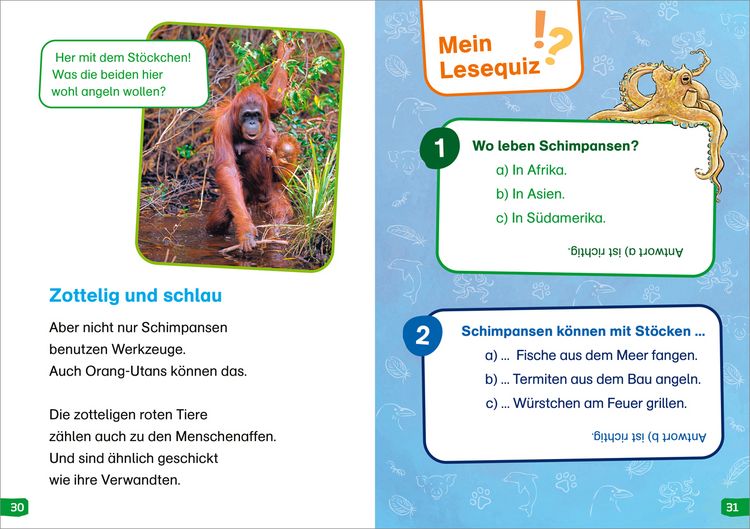 Produktbild: WAS IST WAS Erstes Lesen easy! Band 12. Echt schlaue Tiere