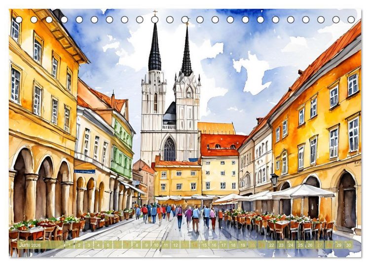 Produktbild: Urlaubsparadies Kroatien (Tischkalender 2026 DIN A5 quer), CALVENDO Monatskalender