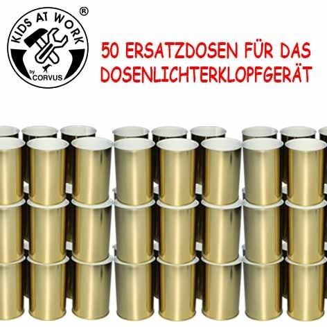 Produktbild: Corvus A750444 - Kids-at-Work, Ersatz-Dosen f&uuml;r Dosenlichterklopfger&auml;t, 50 St&uuml;ck, 73x119mm