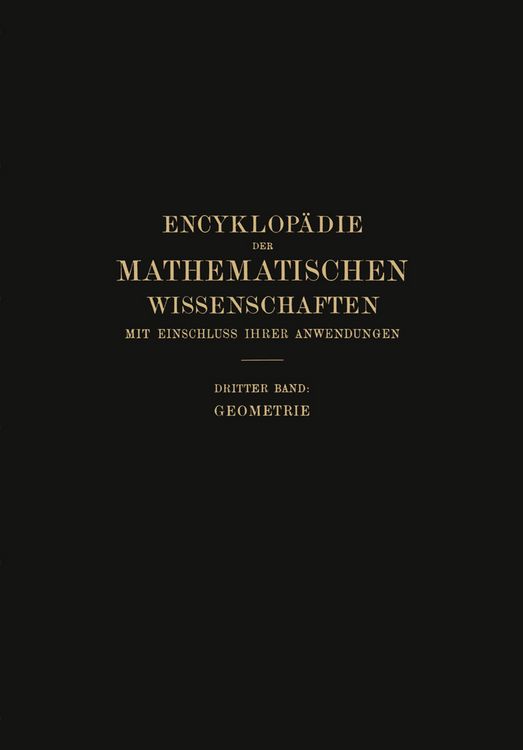 Produktbild: Encyklop&auml;die der Mathematischen Wissenschaften mit Einschluss ihrer Anwendungen