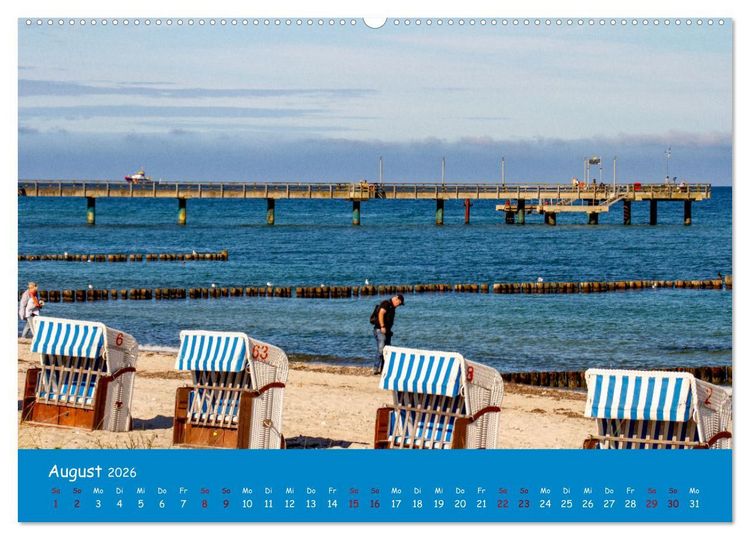 Produktbild: Seeheilbad Heiligendamm (hochwertiger Premium Wandkalender 2026 DIN A2 quer), Kunstdruck in Hochglanz