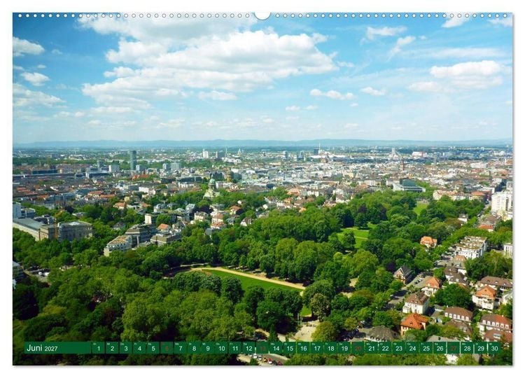 Produktbild: Gr&uuml;nes Mannheim (Wandkalender 2027 DIN A2 quer), CALVENDO Monatskalender