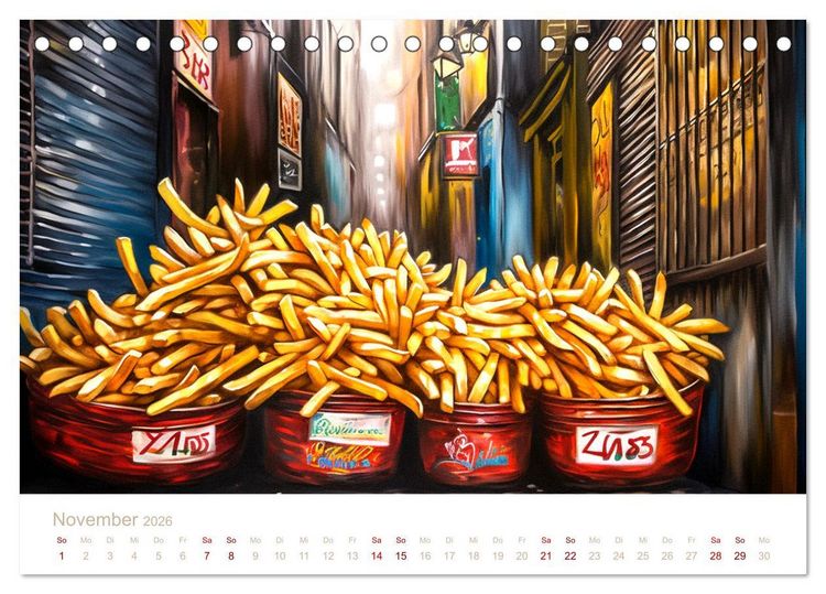 Produktbild: FAST FOOD STREET STYLE (Tischkalender 2026 DIN A5 quer), CALVENDO Monatskalender