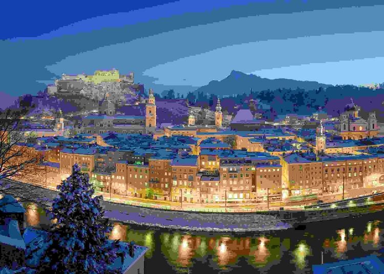 Produktbild: Erwachsenenpuzzle 1000 Teile - Salzburger Abendstimmung