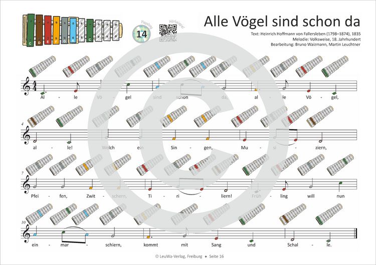 Produktbild: Einfacher!-Geht-Nicht: 32 Kinderlieder, Weihnachtslieder, Hits & Evergreens in C-DUR &ndash; f&uuml;r das SONOR&reg; GS Kinder Glockenspiel mit CD