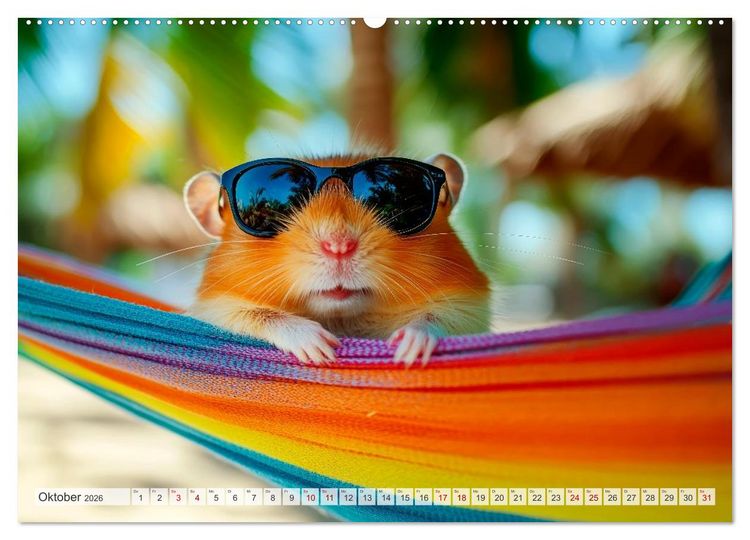 Produktbild: Hamster auf Reisen (hochwertiger Premium Wandkalender 2026 DIN A2 quer), Kunstdruck in Hochglanz