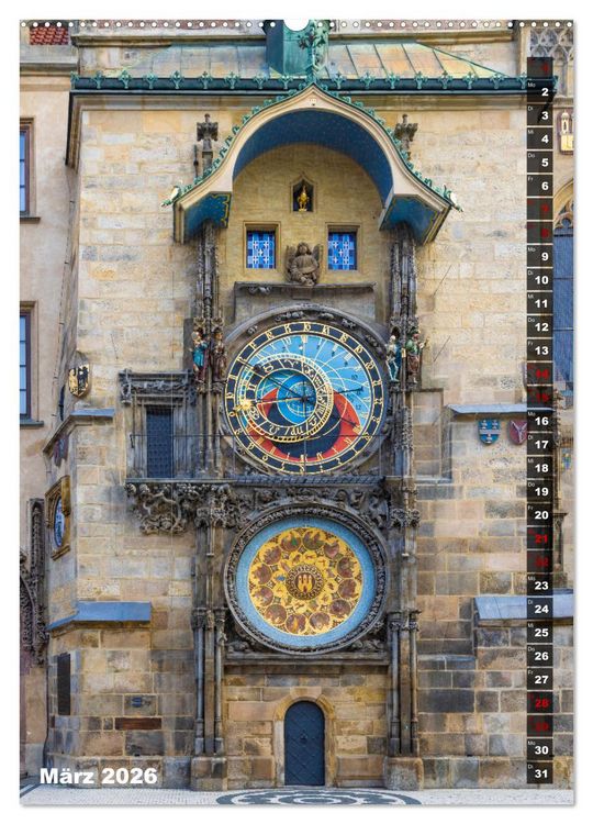 Produktbild: PRAG Historisches Stadtherz (hochwertiger Premium Wandkalender 2026 DIN A2 hoch), Kunstdruck in Hochglanz