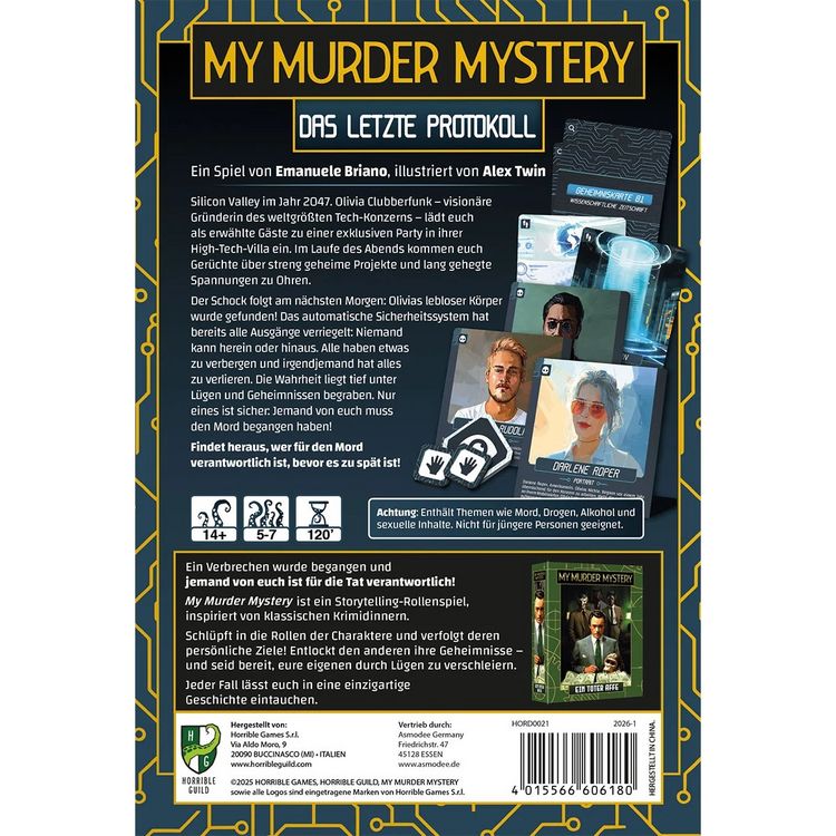 Produktbild: Horrible Games - My Murder Mystery: Das letzte Protokoll, Partyspiel
