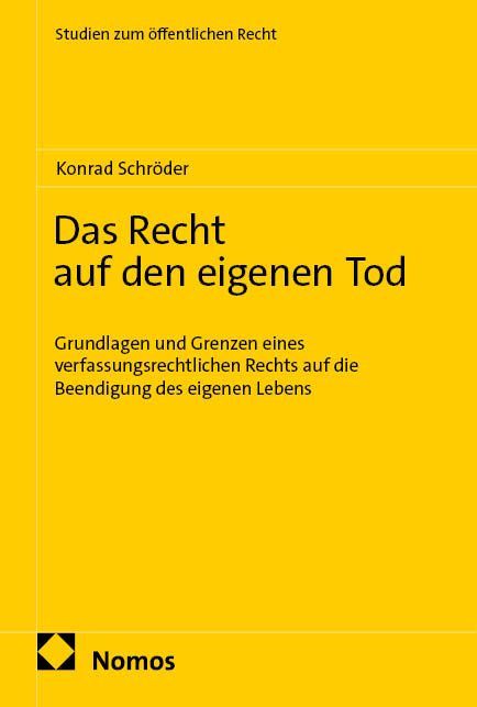 Produktbild: Das Recht auf den eigenen Tod