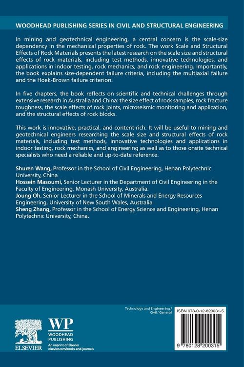Produktbild: Scale-Size and Structural Effects of Rock Materials
