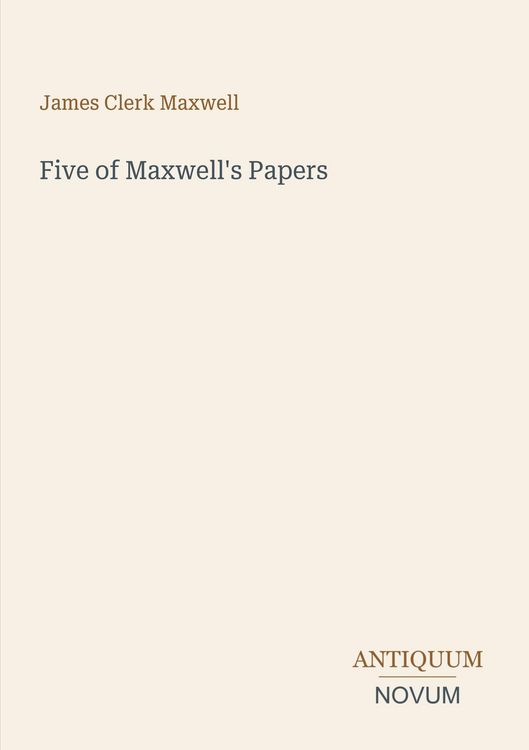 Produktbild: Five of Maxwell's Papers