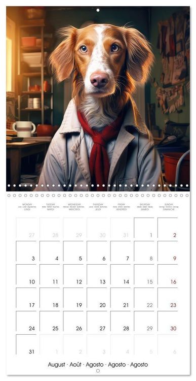 Produktbild: Des chiens styl&eacute;s (Calendrier mural carr&eacute; 2026 30x30 cm) Calendrier double avec une page pour vos prises de notes
