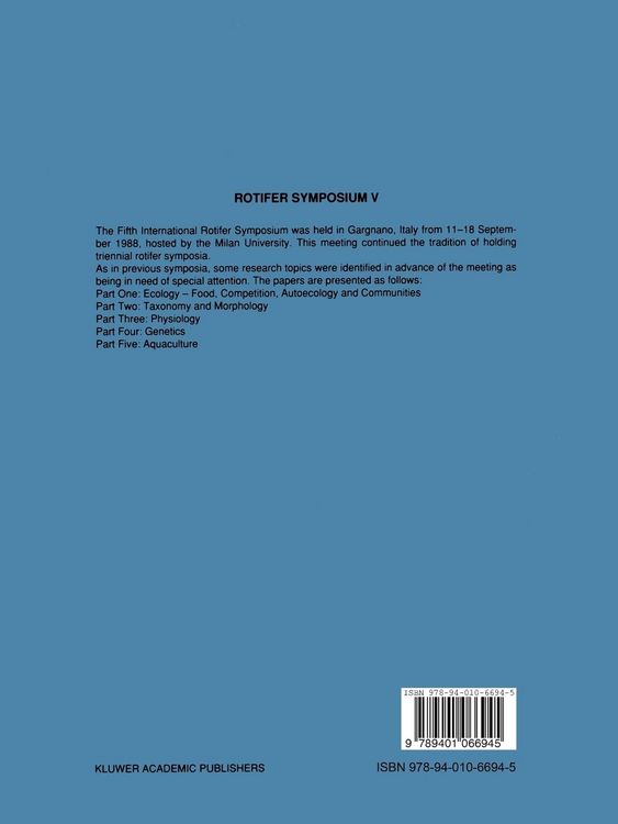 Produktbild: Rotifer Symposium V