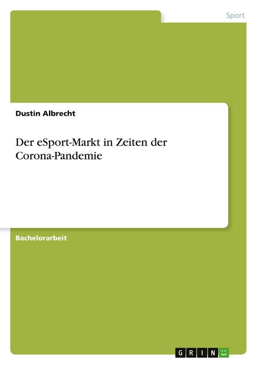 Produktbild: Der eSport-Markt in Zeiten der Corona-Pandemie
