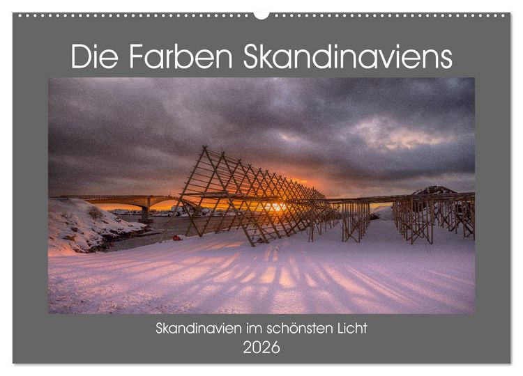 Produktbild: Die Farben Skandinaviens (Wandkalender 2026 DIN A2 quer), CALVENDO Monatskalender
