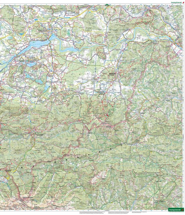Produktbild: Südkärnten - Klopeiner See - Völkermarkt - Bleiburg - Karawanken, Wander + Radkarte 1:50.000