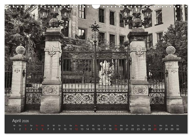 Produktbild: Dresden Schwarz Weiss 2026 (Wandkalender 2026 DIN A3 quer), CALVENDO Monatskalender