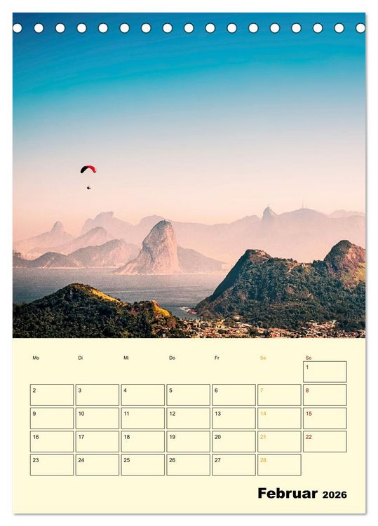 Produktbild: Paragliding - extrem aufregend (Tischkalender 2026 DIN A5 hoch), CALVENDO Monatskalender