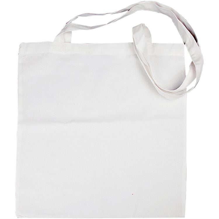 Produktbild: Creativ Company Taschen, Tragetaschen und Portemonnaies Stofftasche, Wei&szlig;, 38x42 cm, 130 g, 1 Stk