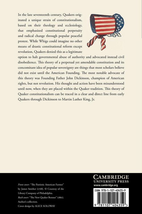 Produktbild: Quaker Constitutionalism and the Political Thought of John Dickinson