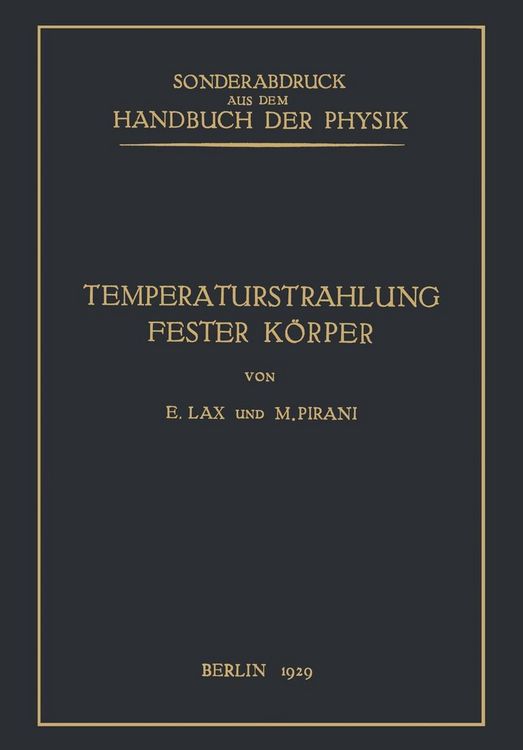 Produktbild: Temperaturstrahlung fester K&ouml;rper
