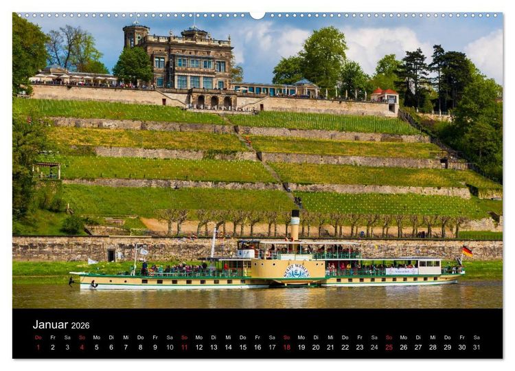 Produktbild: Schaufelraddampfer (Wandkalender 2026 DIN A2 quer), CALVENDO Monatskalender