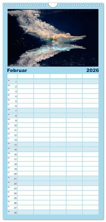 Produktbild: Familienplaner 2026 - FREUBAD mit 5 Spalten (Wandkalender, 21 x 45 cm) CALVENDO