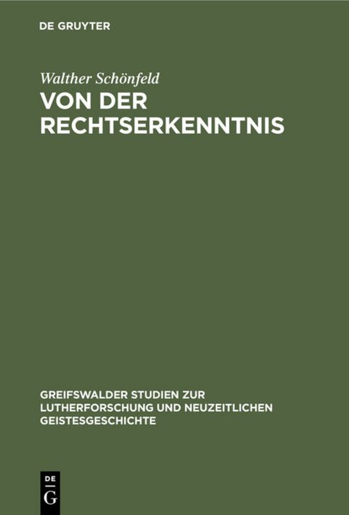 Produktbild: Von der Rechtserkenntnis