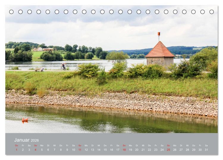 Produktbild: Mittelfranken - Das fr&auml;nkische Seenland (Tischkalender 2026 DIN A5 quer), CALVENDO Monatskalender