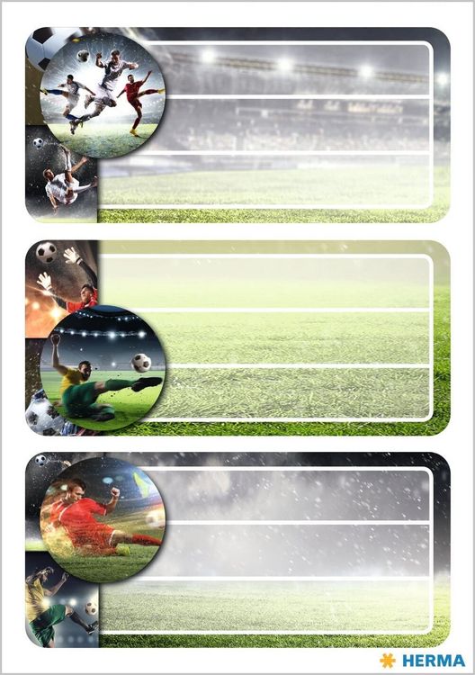 Produktbild: HERMA Schuletiketten Fussball 9er Set