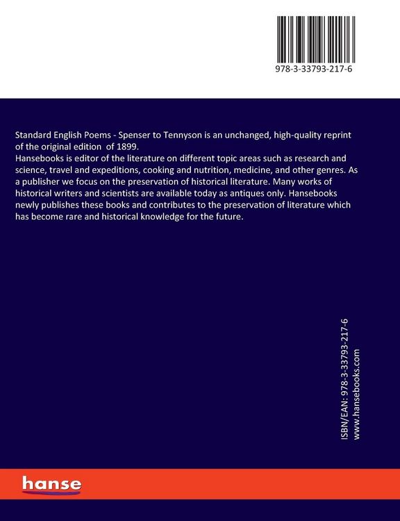 Produktbild: Standard English Poems