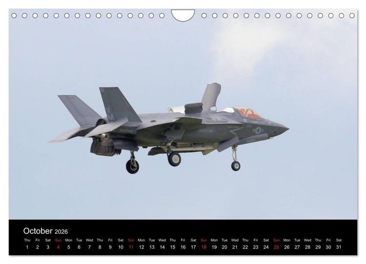 Produktbild: Lockheed Martin F35 Stealth Fighter (Wall Calendar 2026 DIN A4 landscape), CALVENDO 12 Month Wall Calendar