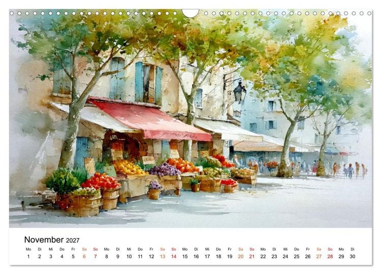 Produktbild: Paris in sanften Farben (Wandkalender 2027 DIN A3 quer), CALVENDO Monatskalender