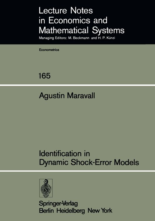 Produktbild: Identification in Dynamic Shock-Error Models