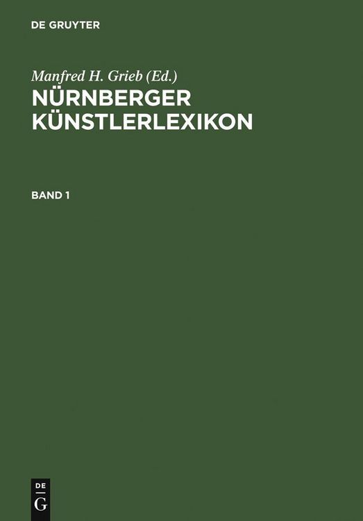 Produktbild: N&uuml;rnberger K&uuml;nstlerlexikon