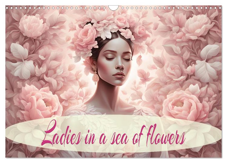 Produktbild: Ladies in a sea of flowers (Wall Calendar 2026 DIN A3 landscape), CALVENDO 12 Month Wall Calendar
