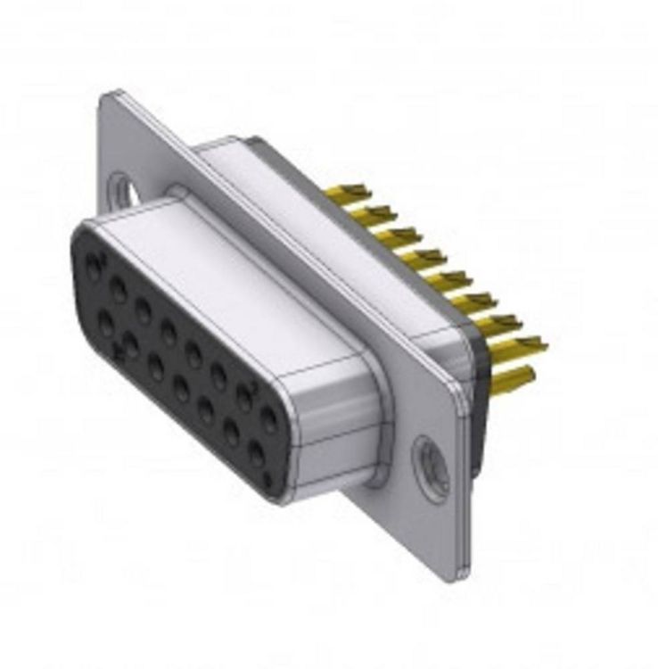 Produktbild: Deltron Connectors D15SZ/2FP102 D-SUB Buchse 180&deg; Polzahl: 15 L&ouml;tkelch 1St.