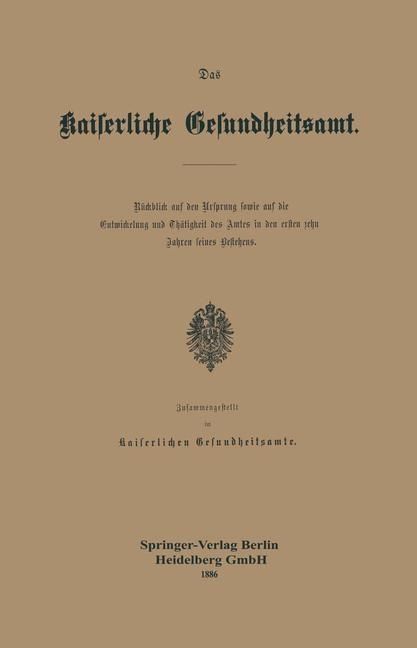 Produktbild: Das Kaiserliche Gesundheitsamt