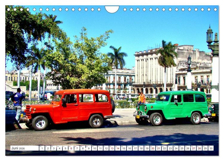 Produktbild: Willys Station Wagon - Ein Taxi mit Kultstatus in Kuba (Wandkalender 2026 DIN A4 quer), CALVENDO Monatskalender