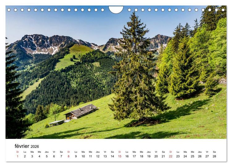 Produktbild: Randonn&eacute;es en Suisse alpages valaisans (Calendrier mural 2026 DIN A4 vertical), CALVENDO calendrier mensuel