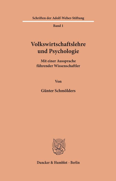 Produktbild: Volkswirtschaftslehre und Psychologie.