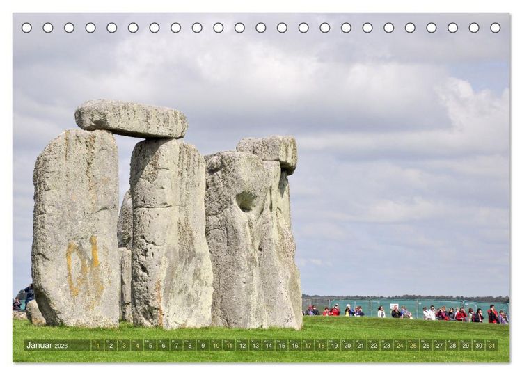 Produktbild: Geheimnisvolles Stonehenge (Tischkalender 2026 DIN A5 quer), CALVENDO Monatskalender