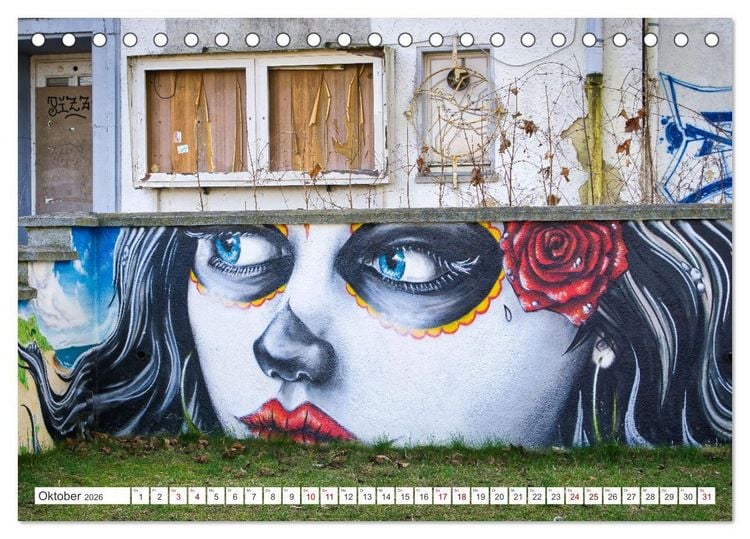 Produktbild: Graffiti: Die Kunst der Stra&szlig;e (Tischkalender 2026 DIN A5 quer), CALVENDO Monatskalender