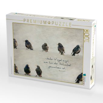Produktbild: CALVENDO Puzzle Jeder Vogel singt, wie ihm der Schnabel gewachsen ist | 1000 Teile Lege-Gr&ouml;&szlig;e 64x48cm Foto-Puzzle f&uuml;r gl&uuml;ckliche Stunden
