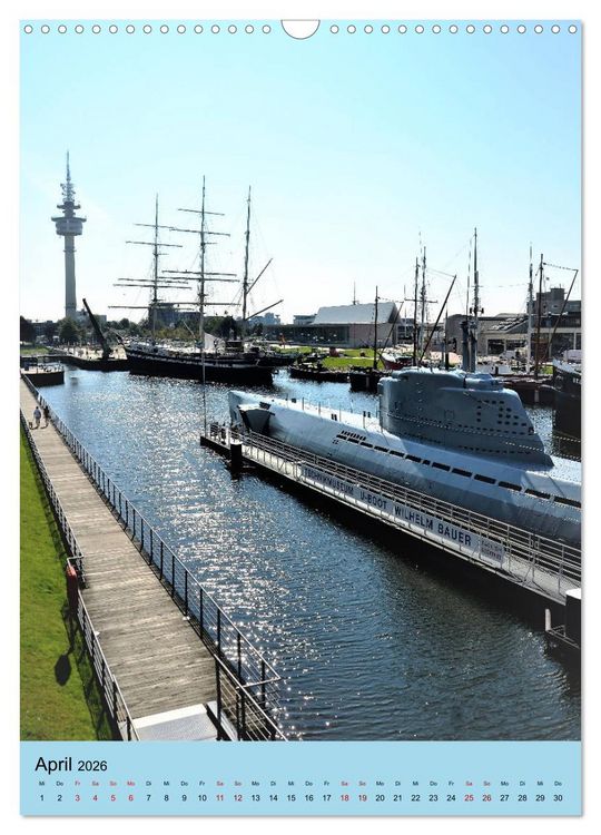 Produktbild: BREMERHAVEN die Seestadt mit maritimen Flair - 2026 (Wandkalender 2026 DIN A3 hoch), CALVENDO Monatskalender