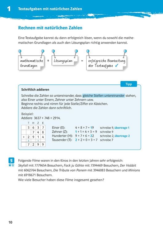 Produktbild: Klett 10-Minuten-Training Mathematik Textaufgaben 5. Klasse