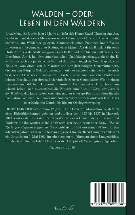 Produktbild: Walden, oder: Leben in den W&auml;ldern