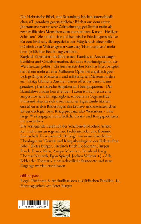 Produktbild: Gewalt und Kriegstheologie in der Hebr&auml;ischen Bibel