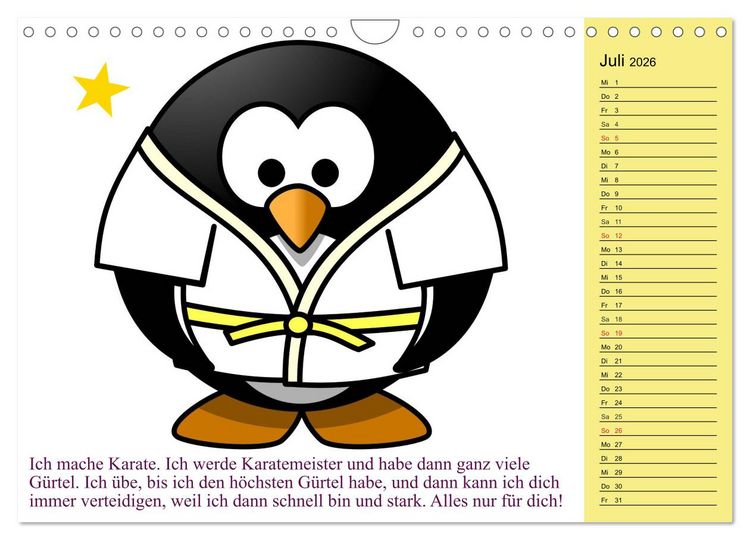 Produktbild: Pinguin-Elfe (Wandkalender 2026 DIN A4 quer), CALVENDO Monatskalender