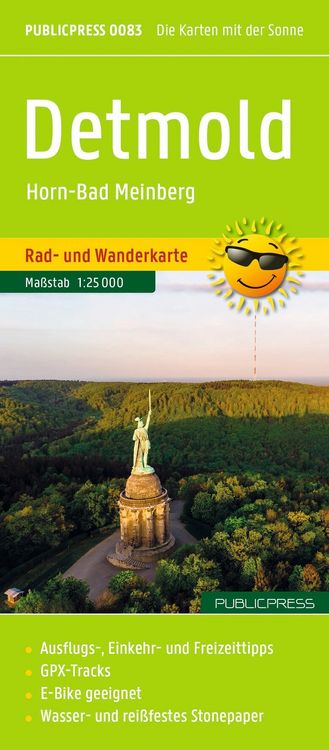 Produktbild: Publicpress Rad- und Wanderkarte Detmold, Horn-Bad Meinberg 1:25.000